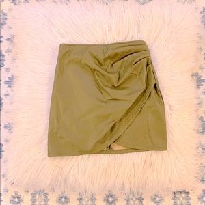 Faux leather mini skirt